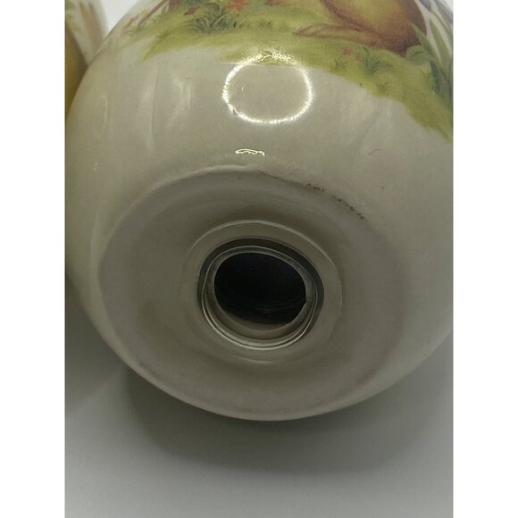 Vintage Bunny-Themed Ceramic Salt & Pepper Shakers With Floral Design Easter Dec - Picture 9 of 11